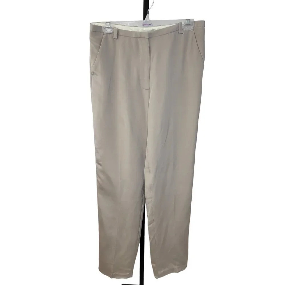 3.1 Phillip Lim Womens Silk Tapered Trouser Pants  Size 6 High Waist Dove Gray